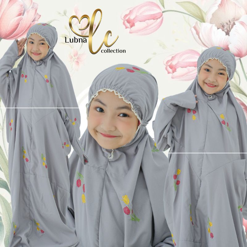 Mukena Terusan Bordir TULIP Anak SD Remaja | Lubna