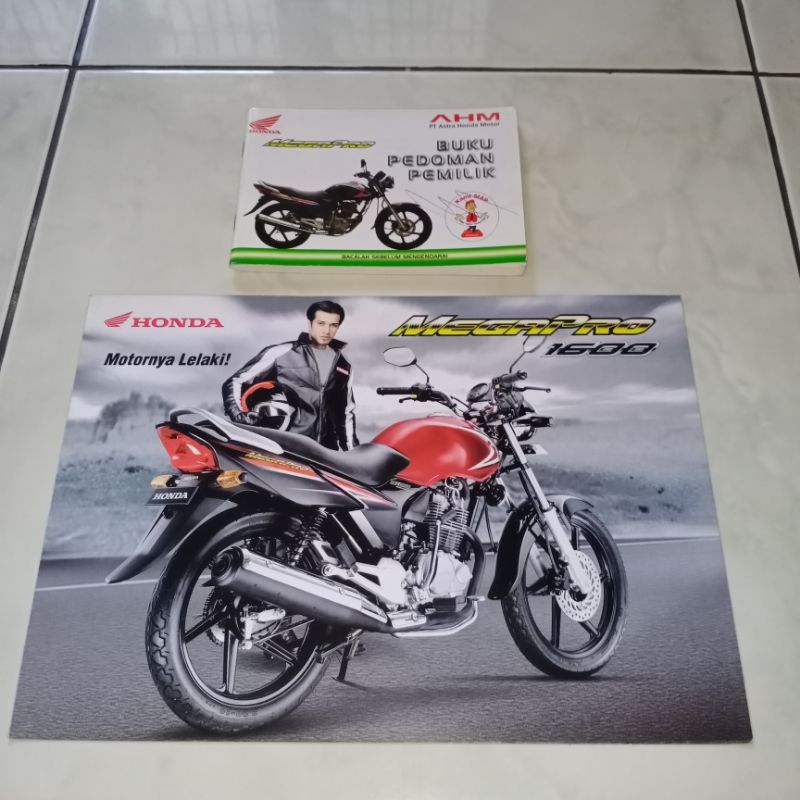 Buku Pedoman Pemilik + Poster Jadul Antik Brosur Leaflet Honda Megapro 1600 Primus 2006 ori dealer