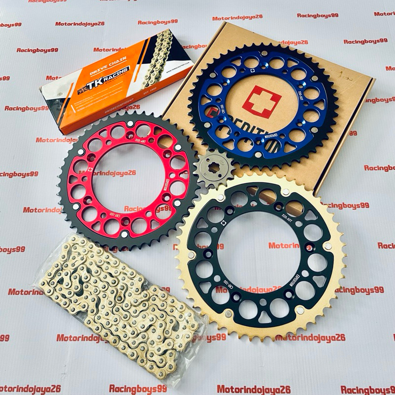 GEAR SET 520 CRF 150 CRF 230 EXPEDITION RANTAI TK RACING