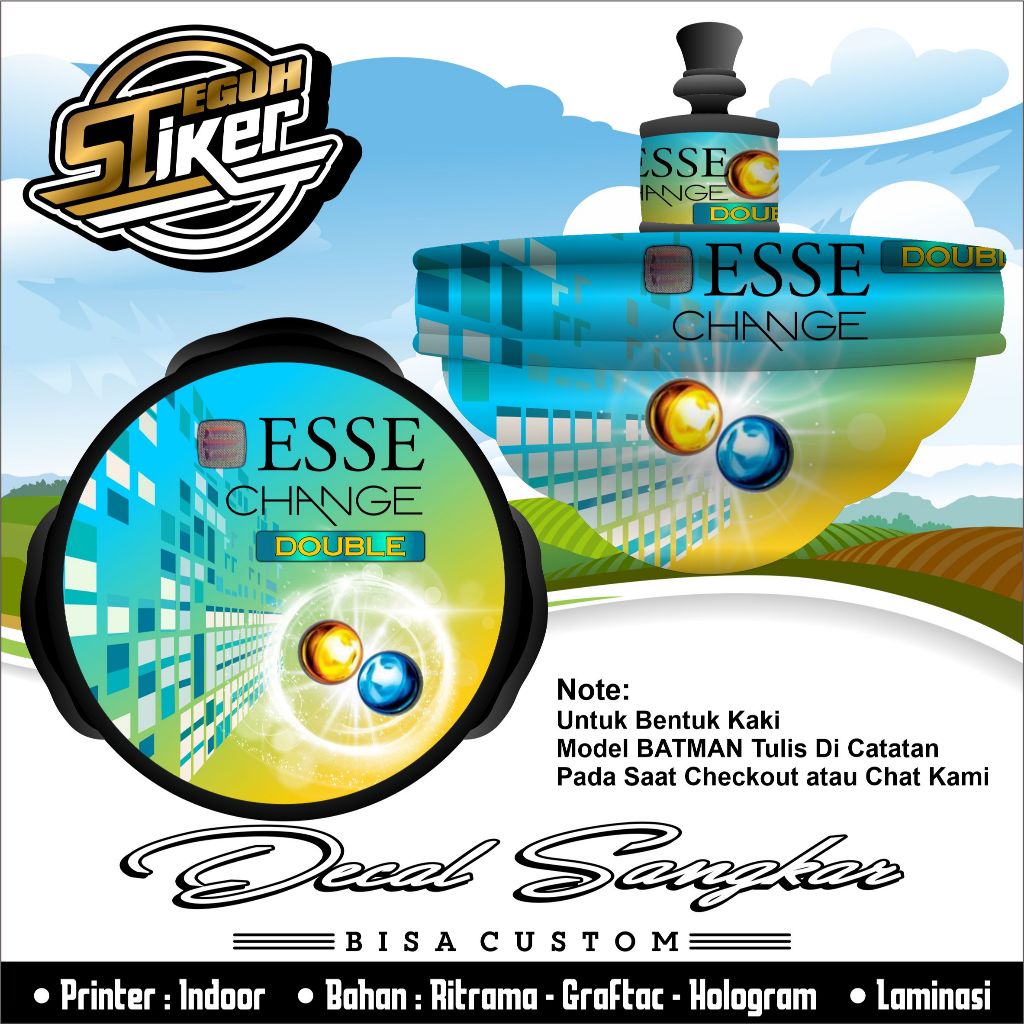 Stiker Tebok T3 Dan Hellopet Esse Cange