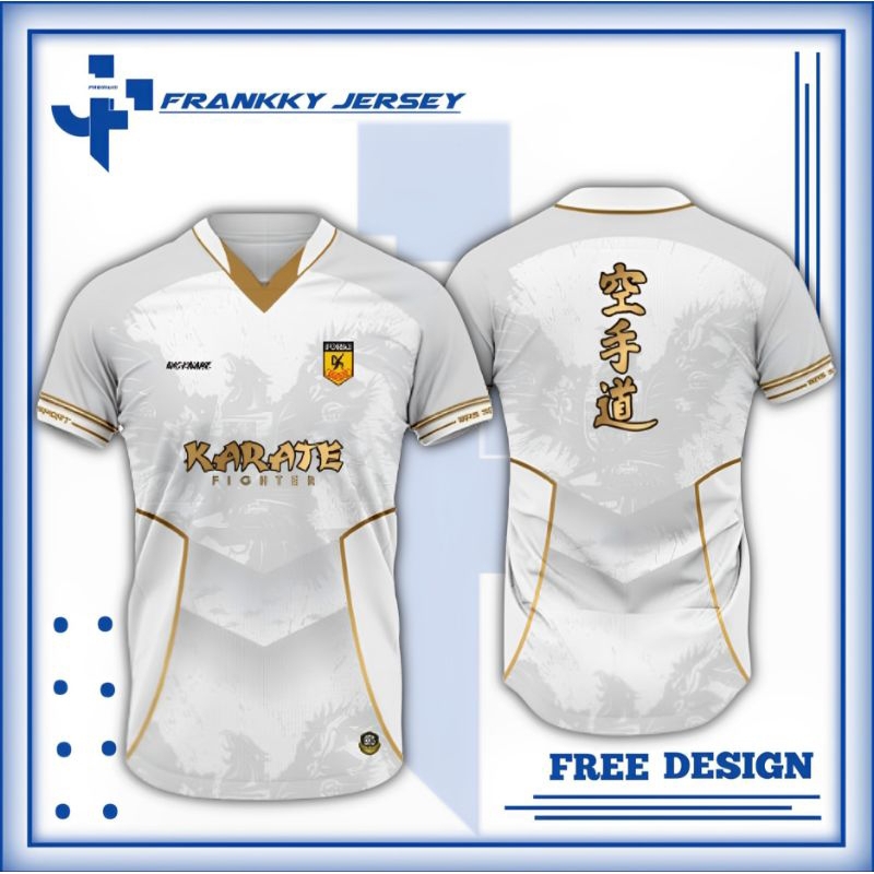 KAOS KARATE FORKI /JERSEY KARATE BEBAS CUSTOM FULL PRINTING KUALITAS PREMIUM