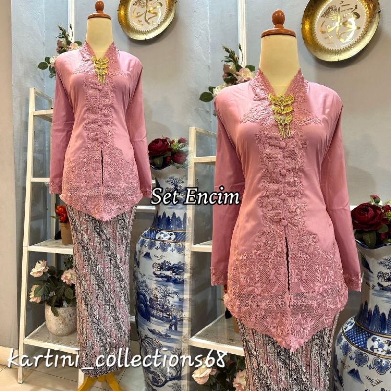 setelan kebaya encim modern free hijab and bross encim kondangan pesta kebaya encim adat super mewah