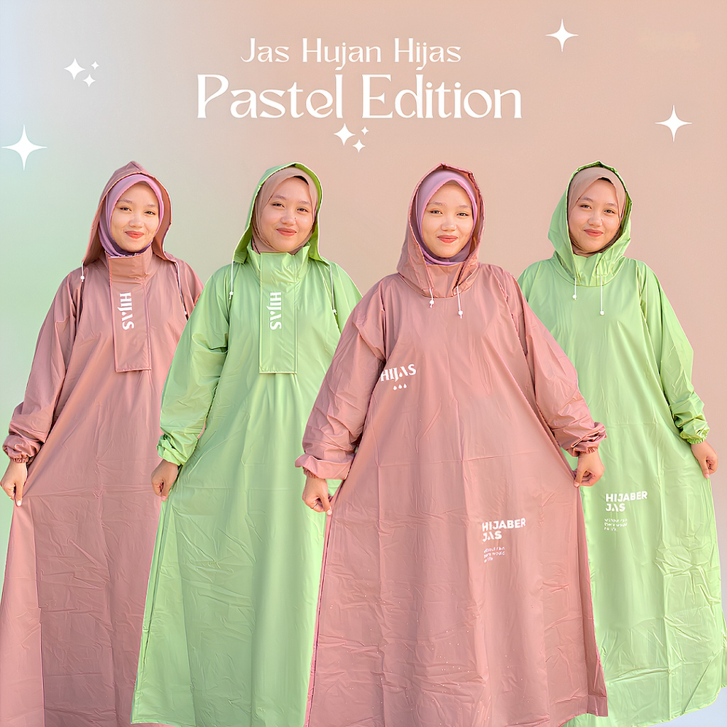 Jas Hujan Wanita Dewasa Gamis Ponco Muslimah Hijab / Jas Hujan Wanita / Jas Hujan Gamis / Jas Hujan