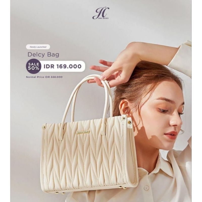 DELCY BAG JIMS HONEY TAS CEWEK WANITA RANTAI PESTA CANTIK ELEGAN SLING BAG SLEMPANG SANTAI