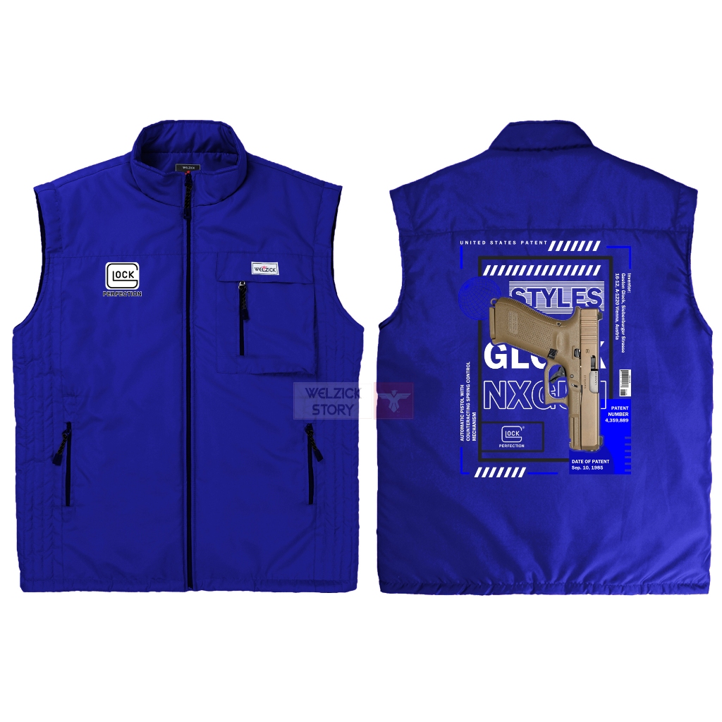 Vest Rompi GLOCK Pria Wanita Size M L XL Big Jumbo 2XL 3XL 4XL 5XL