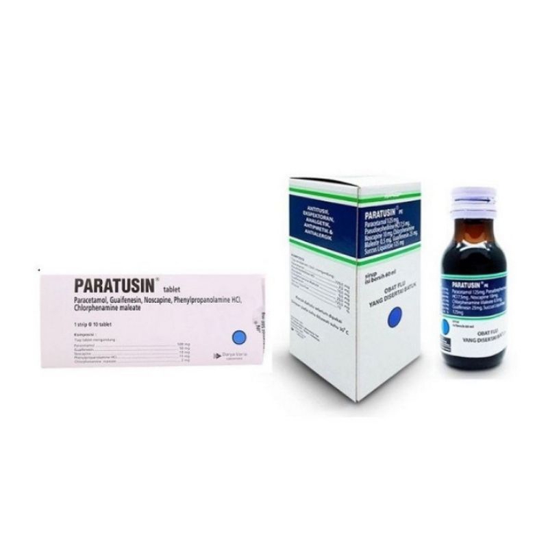 

Paratusin syrup Dan tablet obat batuk dan flu