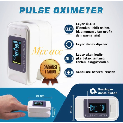 Oximeter Fingertip X1805 Oxymeter Pulse Alat Ukur Kadar Oksigen SpO2 X1805