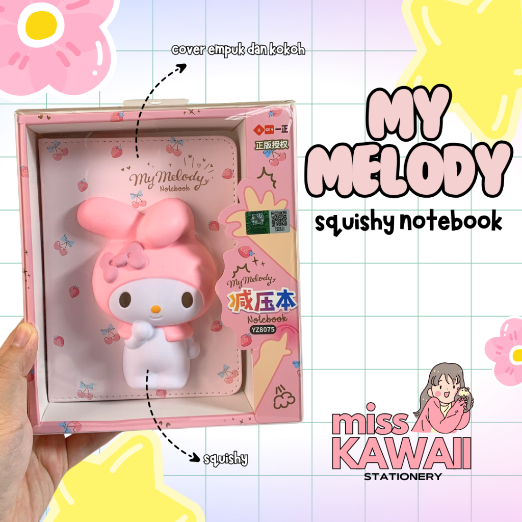 

Melody Squishy Notebook IIGEN YZ8075 /Notebook Squisy/Buku Catatan Squishy/Memo Lucu YZ8075