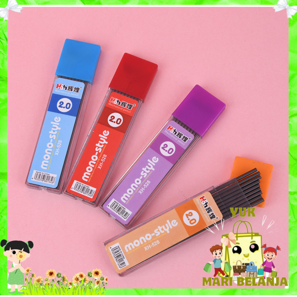 

YMB - Refill Pensil Mekanik Cetek PREMIUM QUALITY Ukuran 2.0 Isi Ulang Pensil Mekanik Isi 9 Pcs Alat Tulis Sekolah Dan Kantor Mechanical Aesthetic Korea