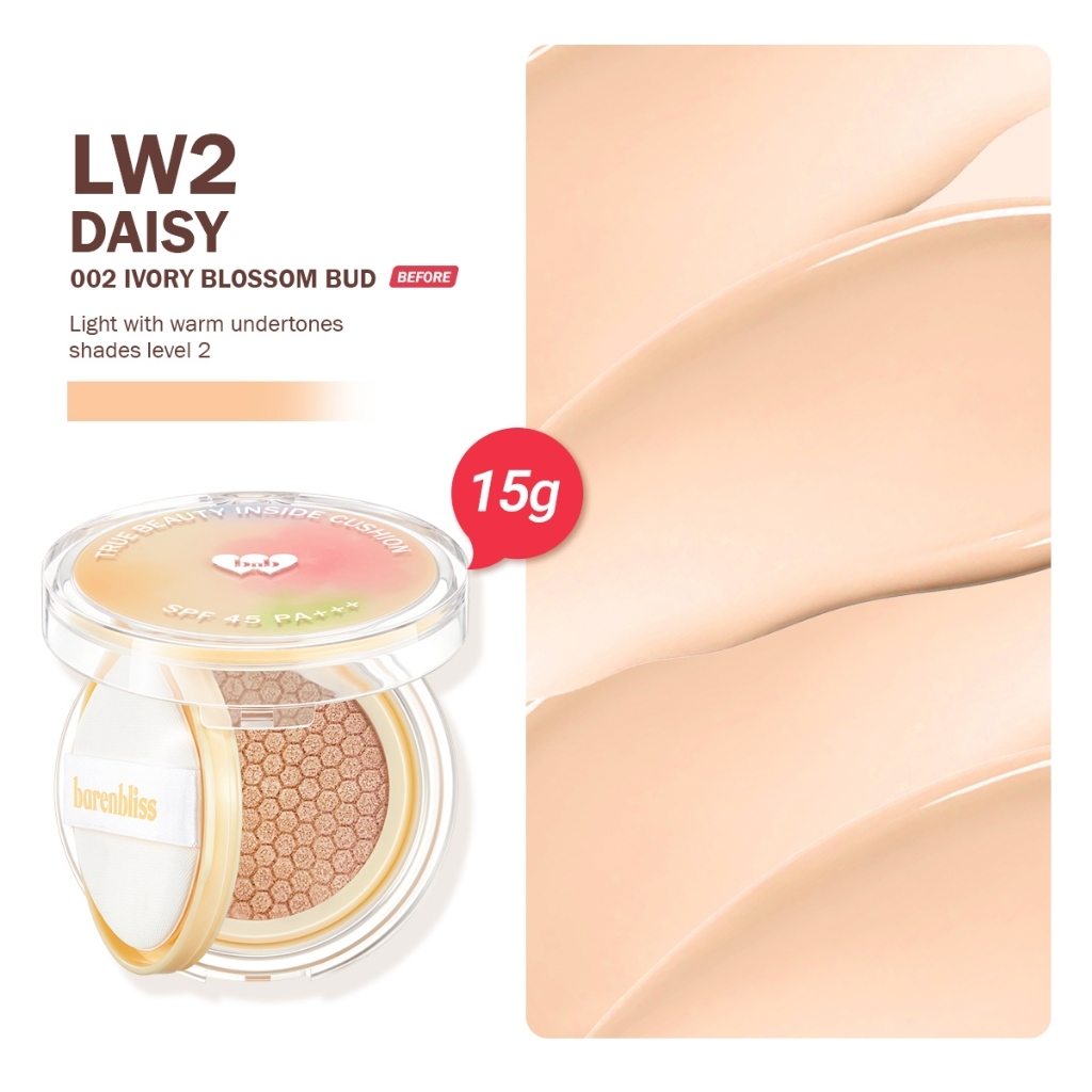 BNB barenbliss Korean Bloomatte True Beauty Inside Cushion「24H Full Coverage」- Shade LW2 - 002