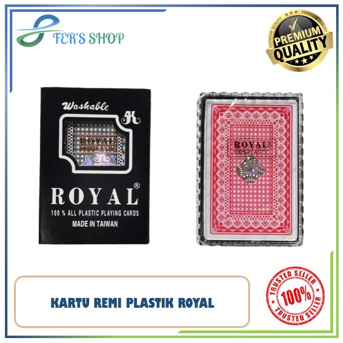 KARTU REMI PLASTIK ROYAL ORIGINAL TAIWAN / KARTU POKER / KARTU REMI ANTI AIR / KARTU REMI PLASTIK TE