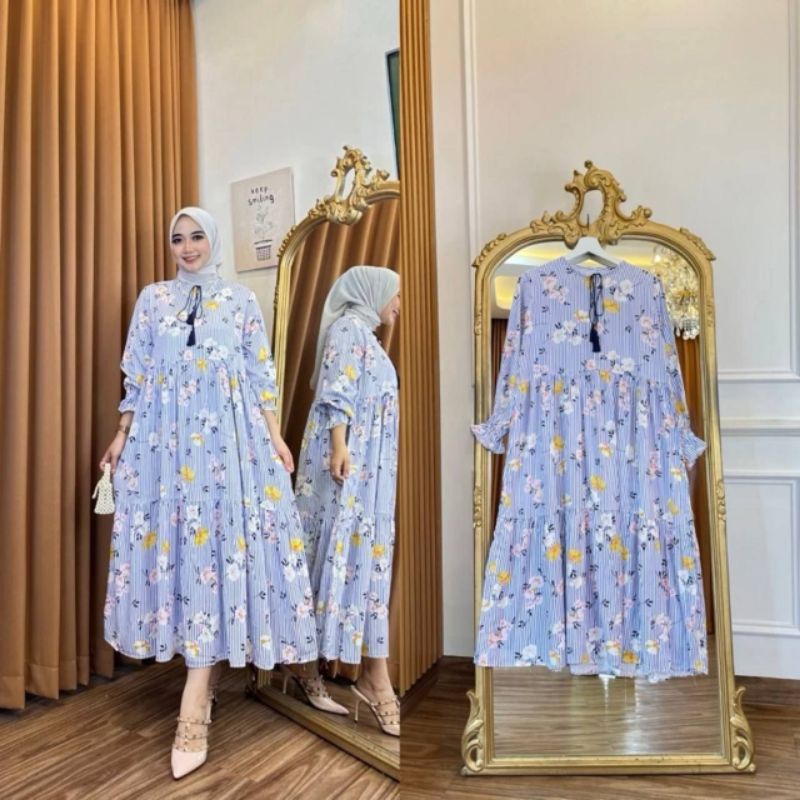 midi dress midi dress jumbo midi dress viral kekinian