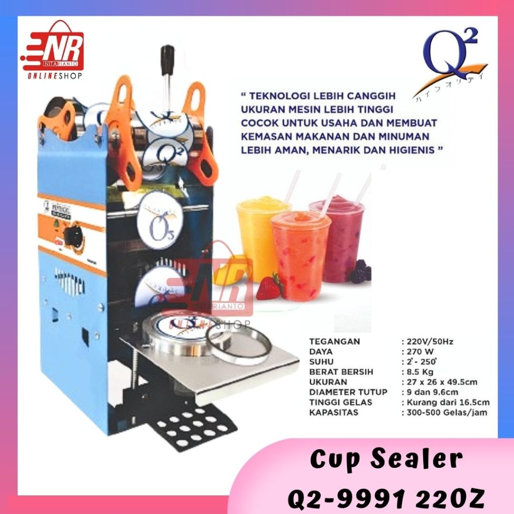 Mesin Press Gelas Plastik 22oz  / CUP SEALER Q2 9991 / Mesin Press Gelas Teh Minuman Es / Penyegel G