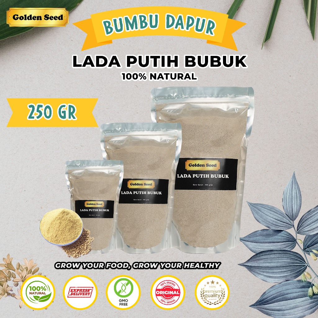 

[MURNI TANPA CAMPURAN] LADA PUTIH BUBUK/MERICA BUBUK ASLI 250 GRAM | 250 GR