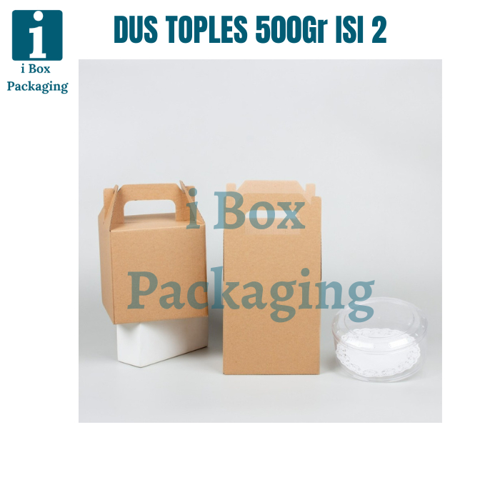 

[ 10 pcs ] Box Kardus Jinjing 2 Toples 500gr Packaging Hampers Parcel Hari Raya Dus Tenteng Kue Kering Ukuran 14x14x14cm