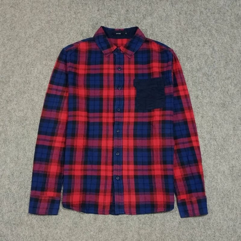 Kemeja flanel pria lengan panjang EVISU size S second