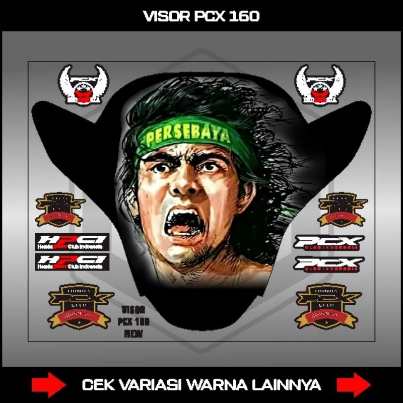 STIKER DECAL VISOR PCX 160 / STICKER VISOR HONDA PCX 160 / N MAX CUSTOM