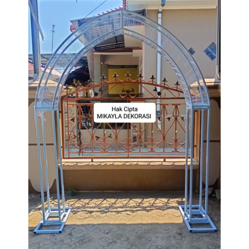 Backdrop pelaminan Backdrop wedding Gapura pergola besi Gapura Pintu masuk dekorasi