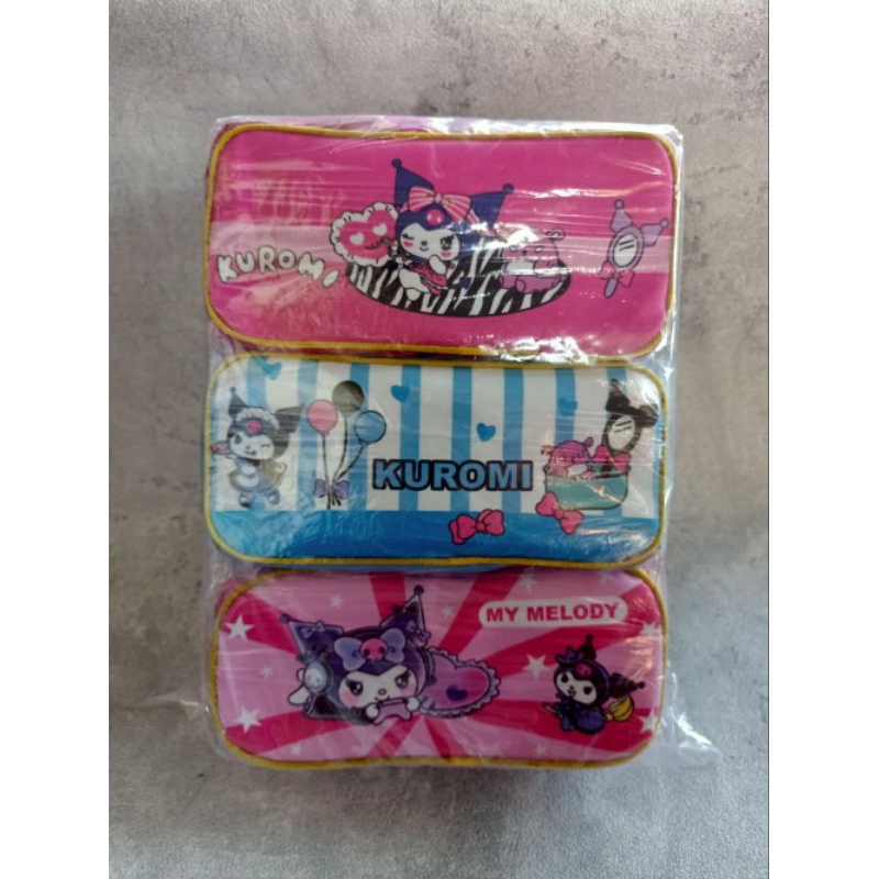 

(ecer) Tepak kubus jumbo/oval || tempat pensil karacter resleting || free plastik