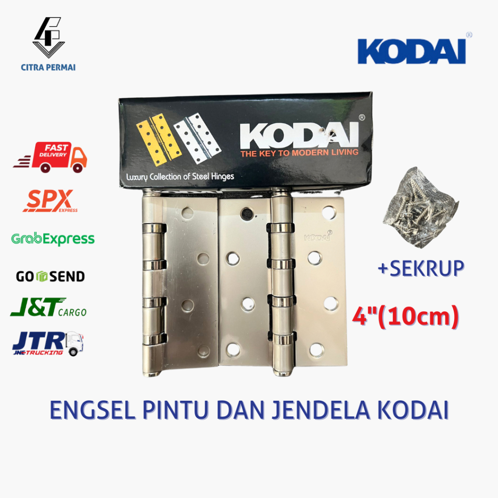 ENGSEL PINTU JENDELA KODAI 4" INCH / ENGSEL PINTU KODAI /  ENGSEL JENDELA KODAI / ENGSEL BERKUALITAS