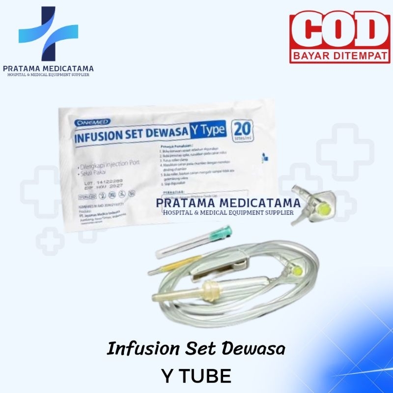 Infuset Y Type Onemed Selang Infus Y Tube Infusion Set