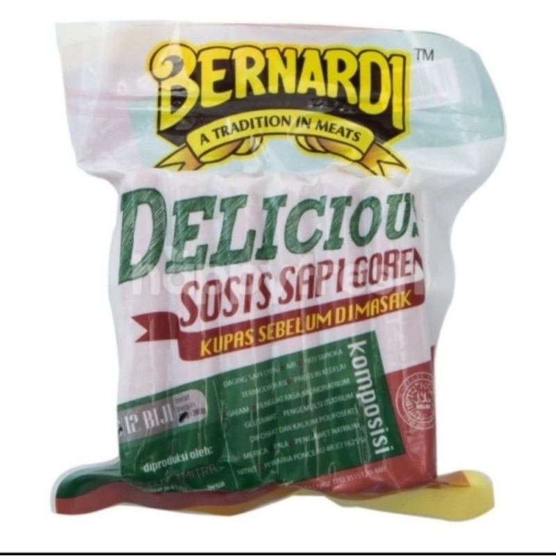 

Bernardi Delicious Sosis Sapi Goreng 12 Biji (360 gr)
