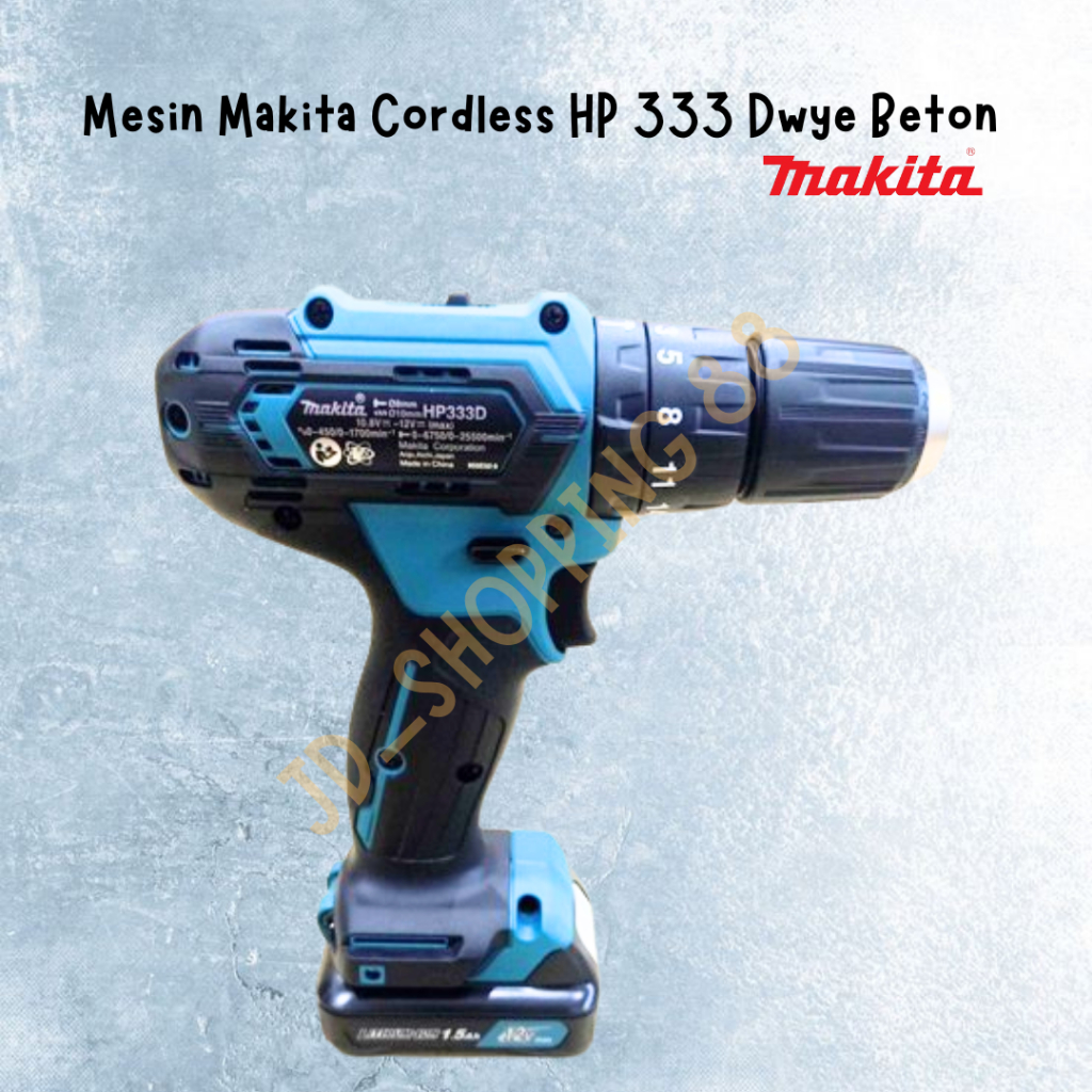 Mesin Makita Bor Beton Cordless HP 333 Dwye