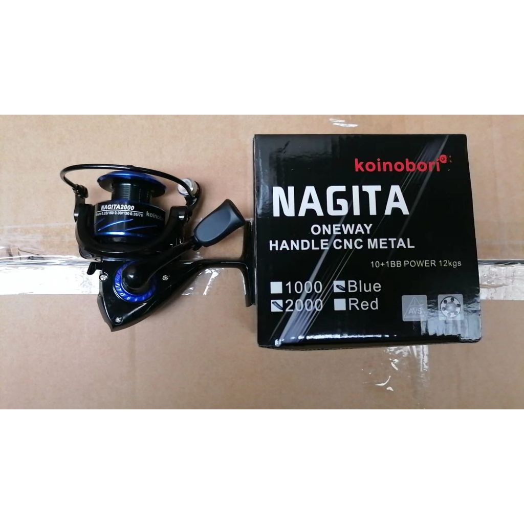 REEL ONE WAY KOINOBORI NAGITA HANDLE CNC METAL, 10+1 BALL BEARING, NORMAL HANDLE, RATIO 5:2:1