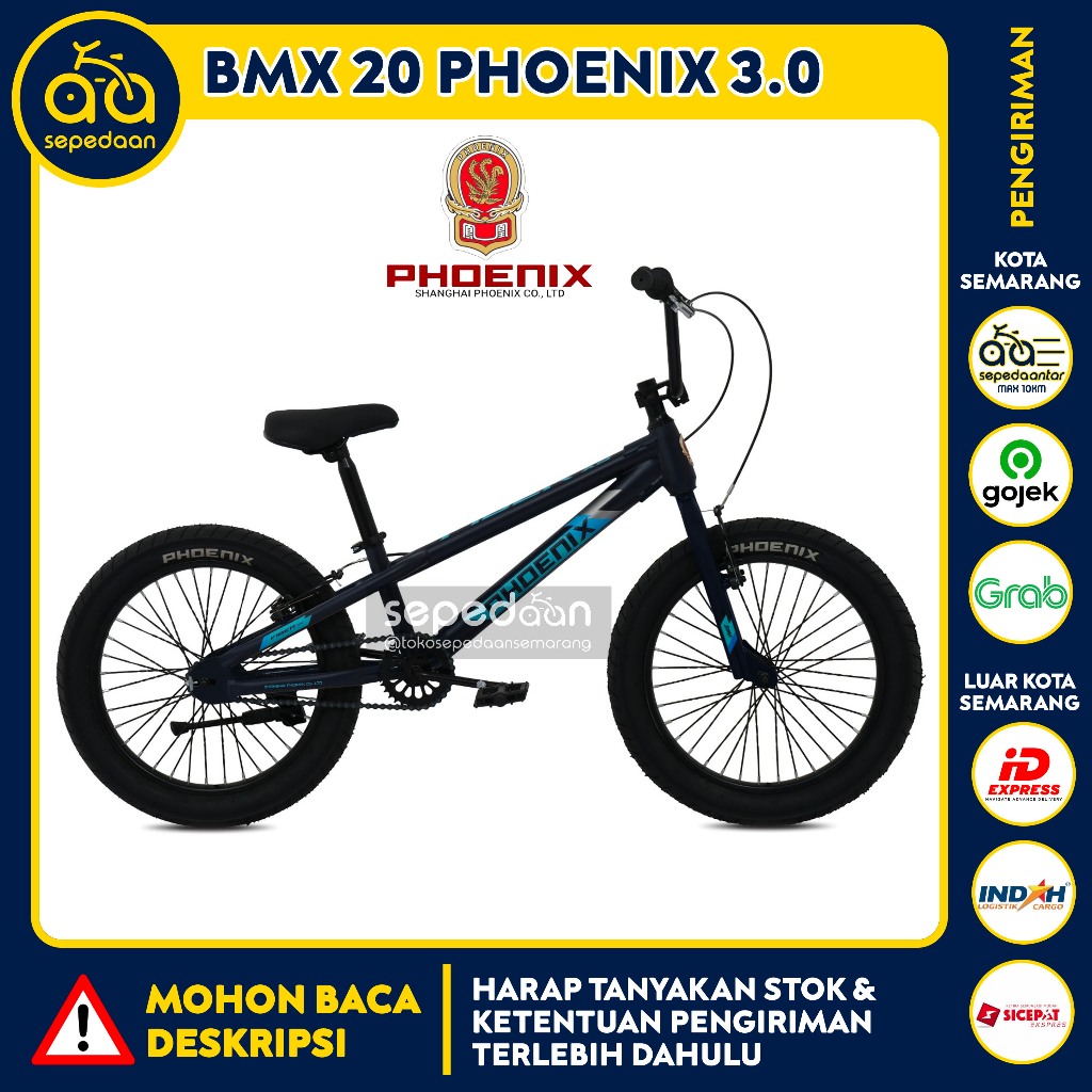 Sepeda Anak Dewasa BMX 20" PHOENIX - ASLI Ban 2.4 3.0 jumbo Laki-laki Cowok