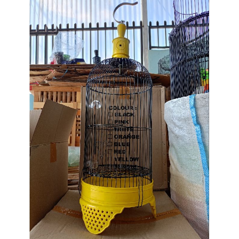 Sangkar / kandang helopet pleci / besi untuk burung kecil (tebok motif bintang)