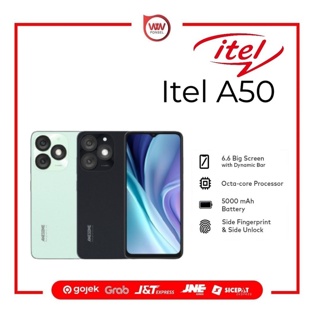 Hp Itel A50 Ram 3GB Internal 64GB Garansi Resmi
