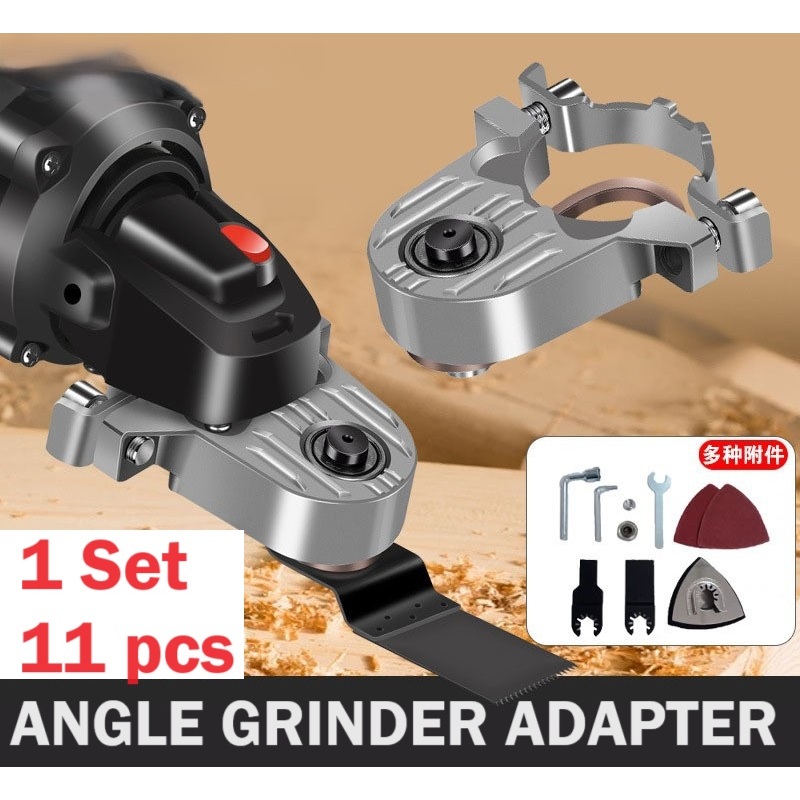 1 SET 11pcs Angle grinder adapter penggiling sudut braket pemotong mata pisau logam kayu lubang grin
