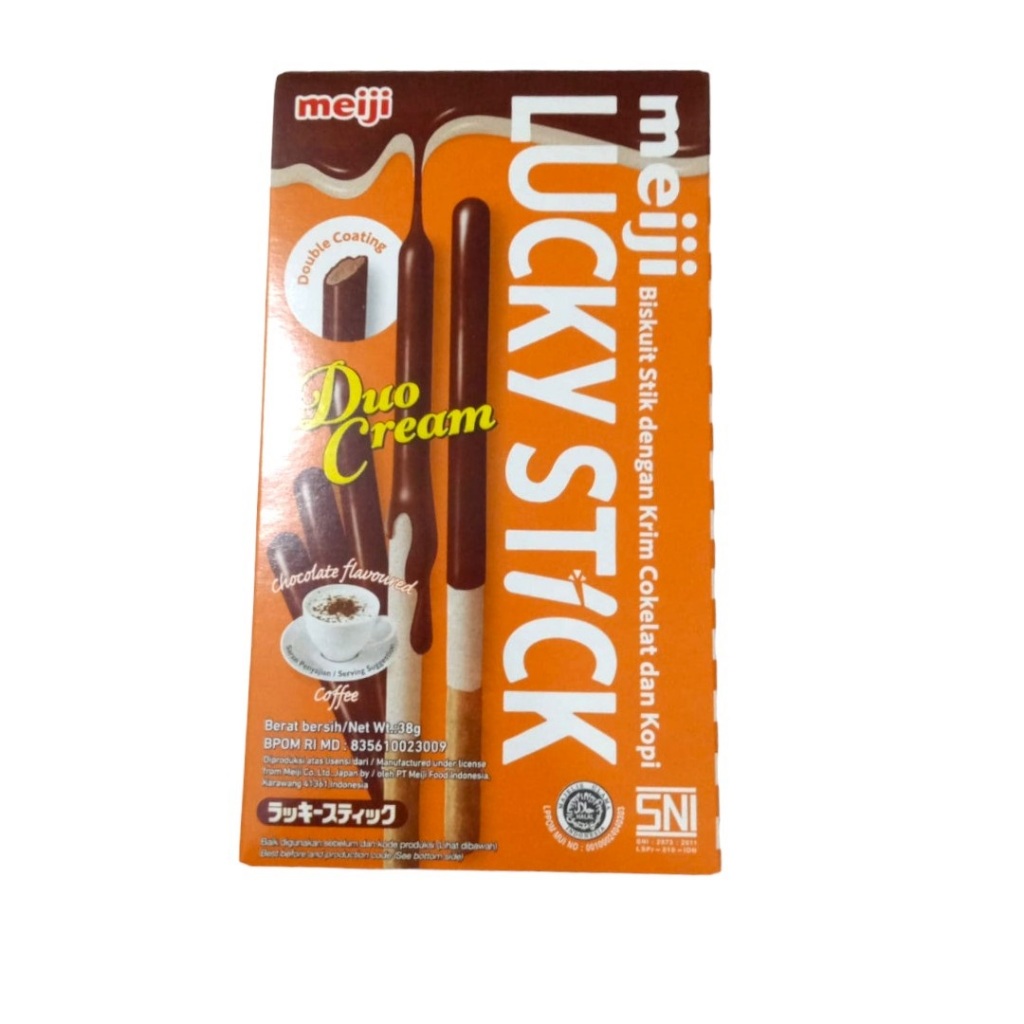 

Biskuit Krim Coklat Cokelat Chocolate Strawberry Meiji Lucky Stik Stick biscuit 38 Gr 38gr (Pack)