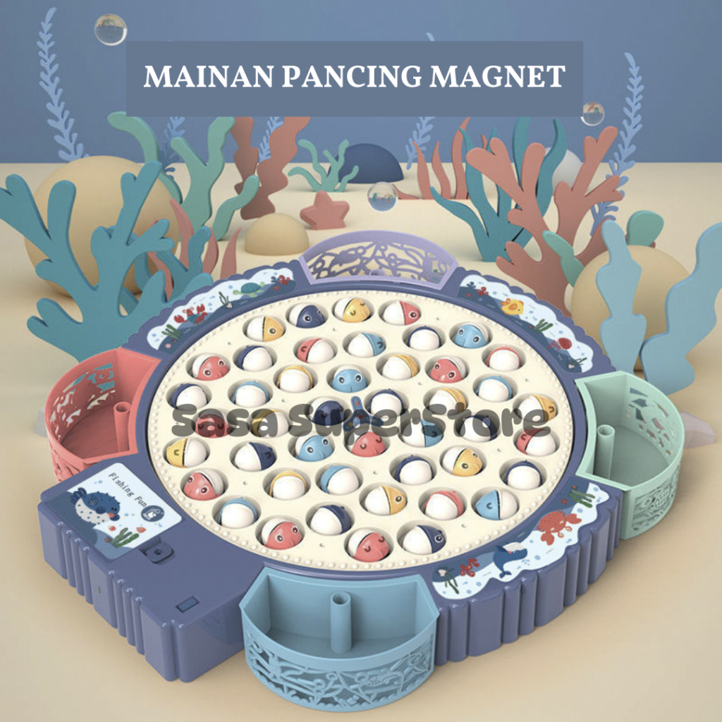 SASA BEBE | MAINAN PANCING MEMANCING IKAN FISHING GAME MAINAN EDUKASI MEMANCING MAGNETIK MAINAN PANC