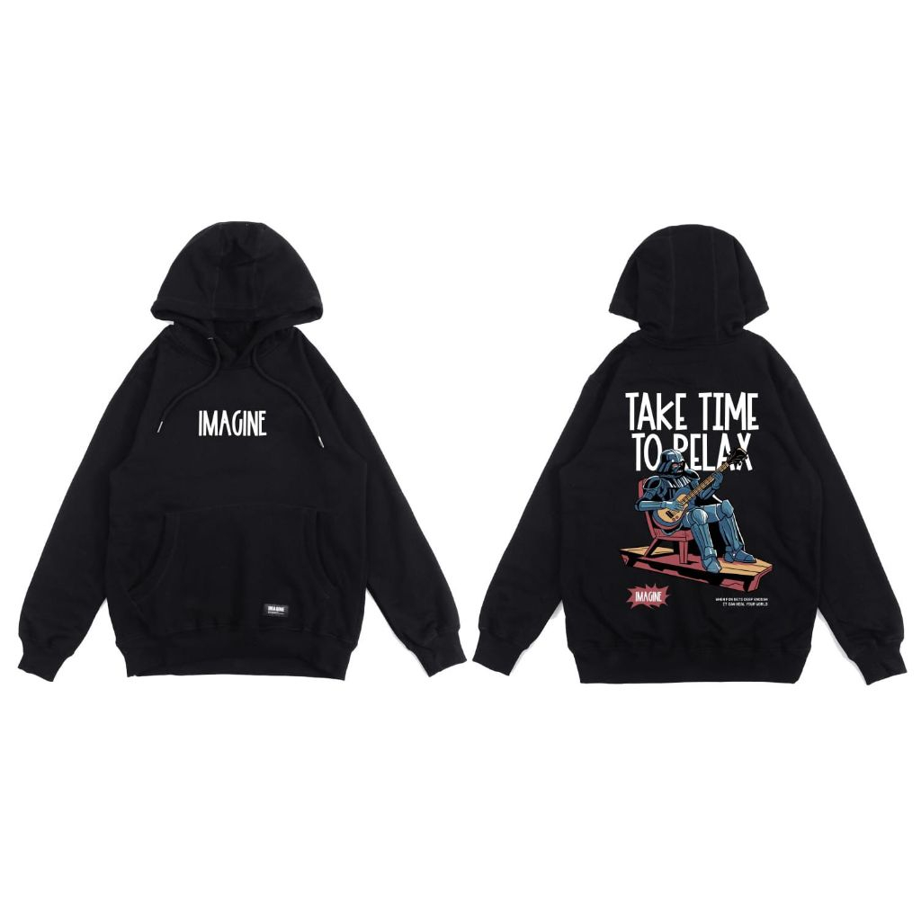 Imagineco - Pullover Hoodie - Catton fleece 280gsm - Desain 2 - Unisex