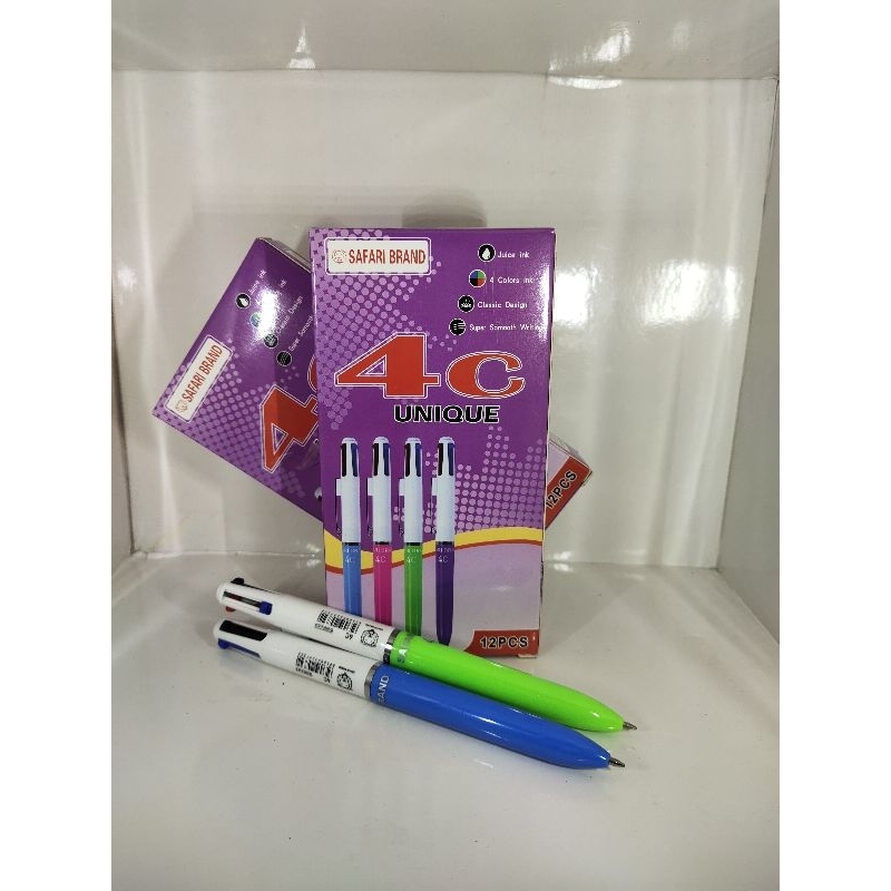

pulpen/bolpoin cetetan safari 4 warna , murah