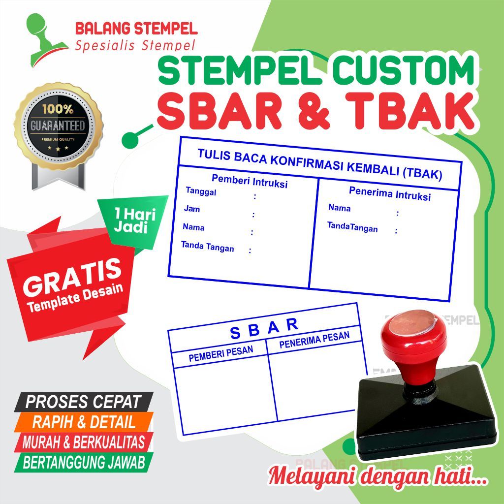 

Stempel SBAR Flash Stamp TBAK Cap Custom