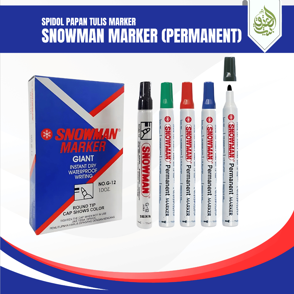

Spidol Snowman Marker (PERMANENT) G-12 | Spidol Papan Tulis [1PCS]