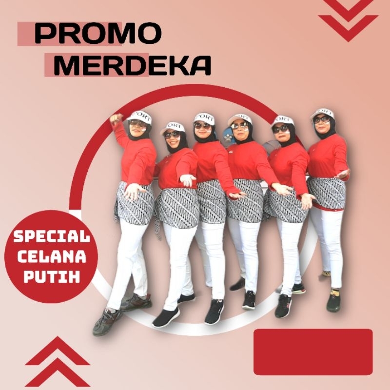 Celana putih wanita chinos baggy pant celana pinggang kolor karet melar highwaist