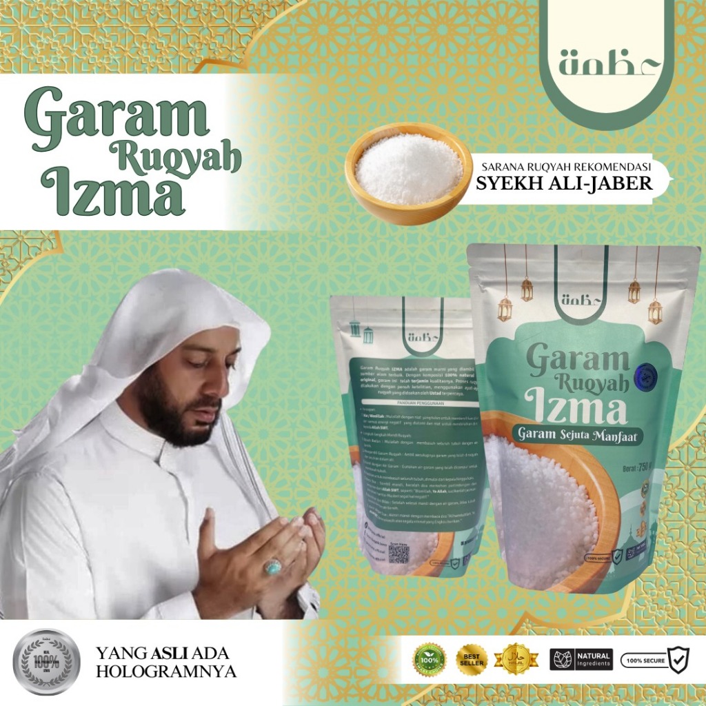 

GARAM RUQYAH IZMA 100% ORIGINAL 750gr | PERALATAN PERAWATAN TUBUH | PENETRAL ENERGI | GARAM RUQYAH MANDI | SALT rukiyah