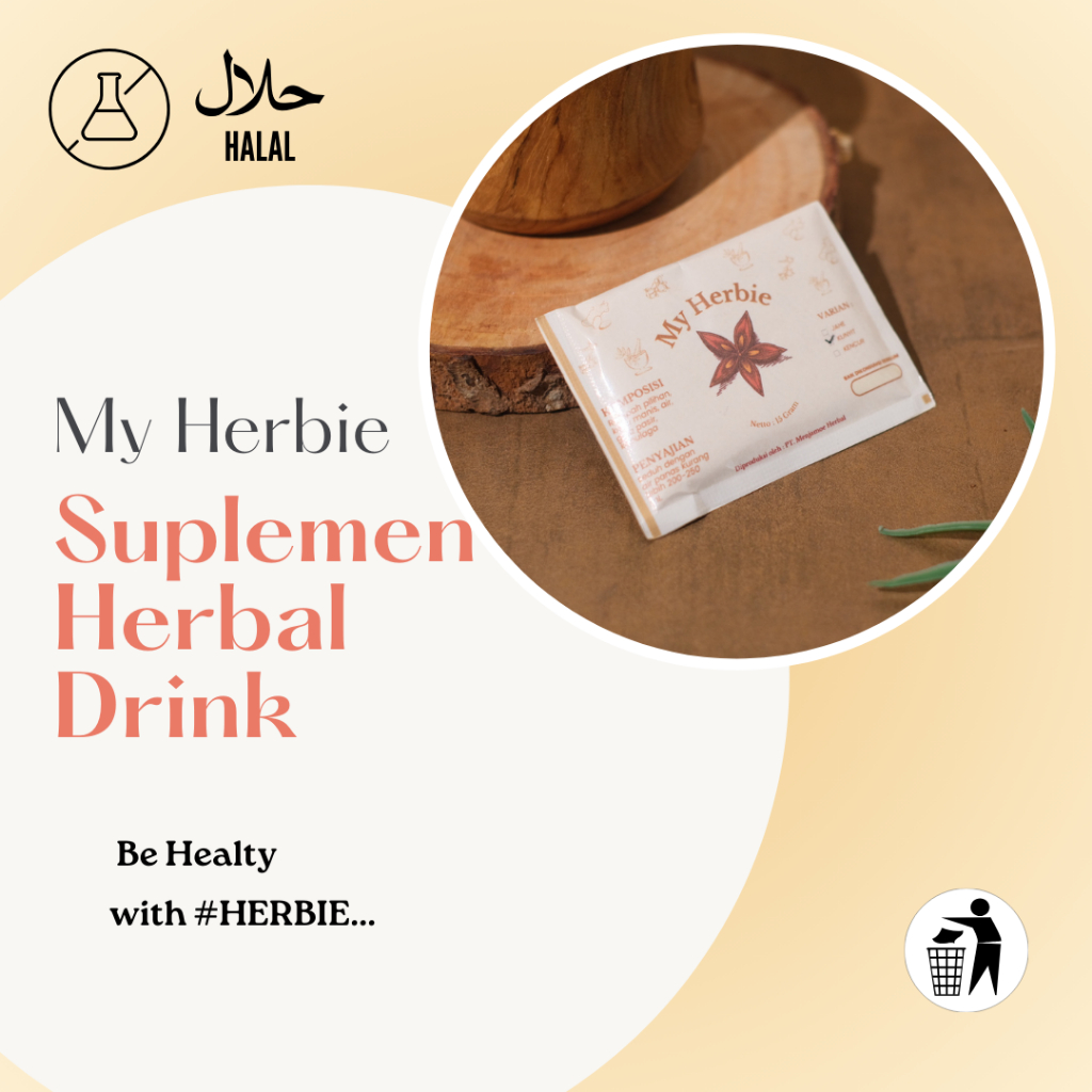 

KEMASAN SACHET MY HERBIE: Suplemen Herbal Sehat & Manis (100% Tanpa Pengawet) | 15 gram