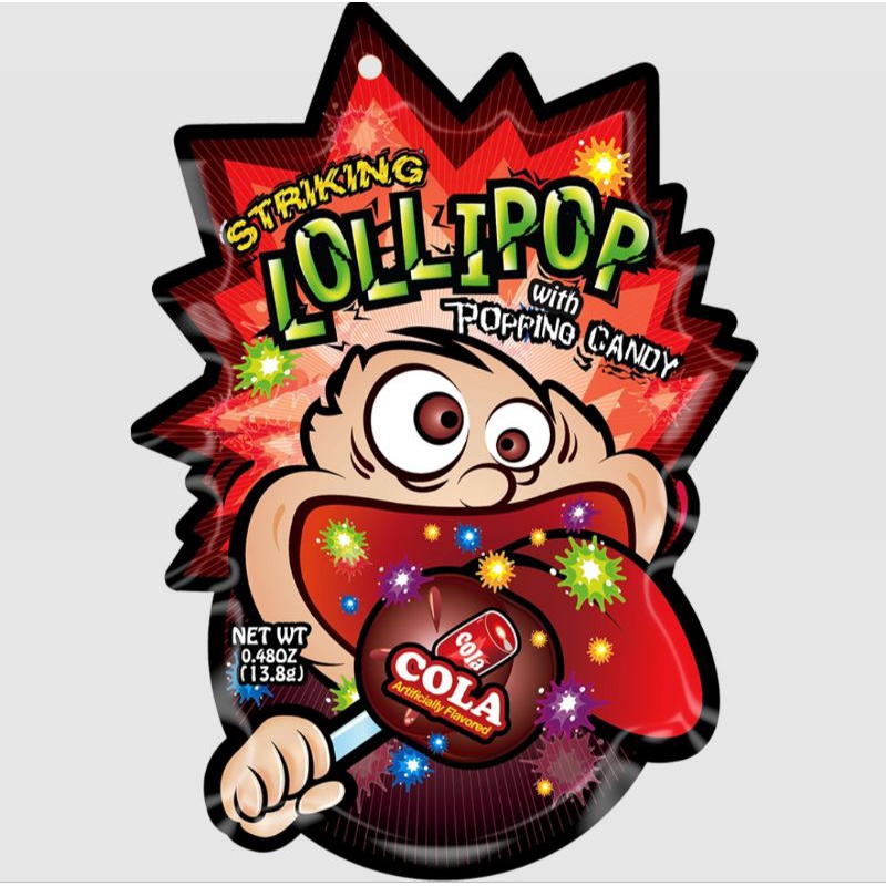 

Striking Lollipop Popping Candy Cola