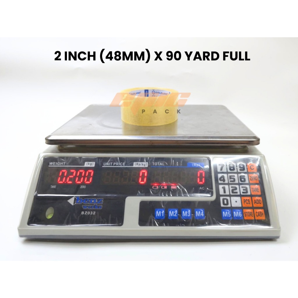 

GoJek Grab Lakban Goldland GARANSI Ukuran Full 100% / Lakban Bening Coklat 2 Inch / Lakban 500yard /