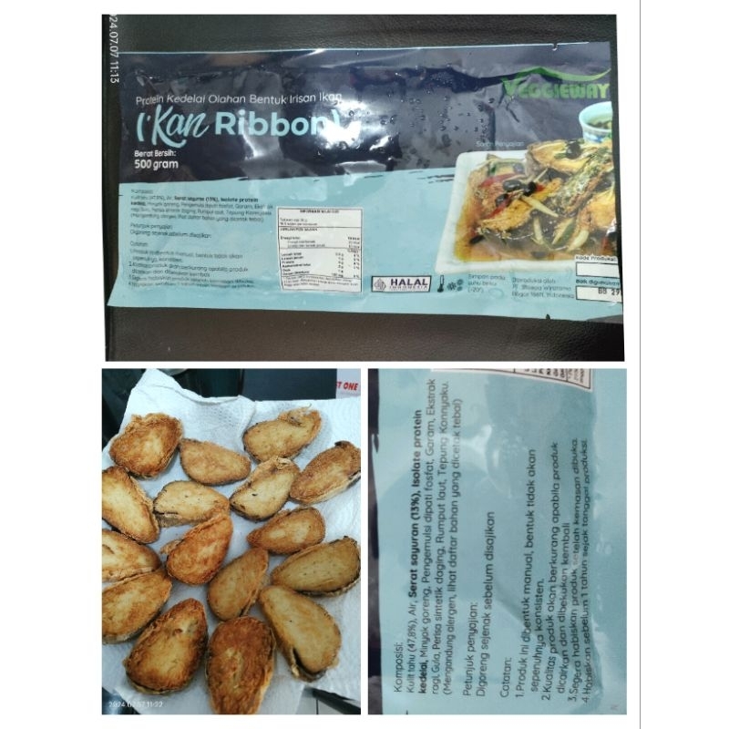 

Ikan Ribbon Vegan 500gr Bahan Masak Vegetarian Frozen Enak Sehat