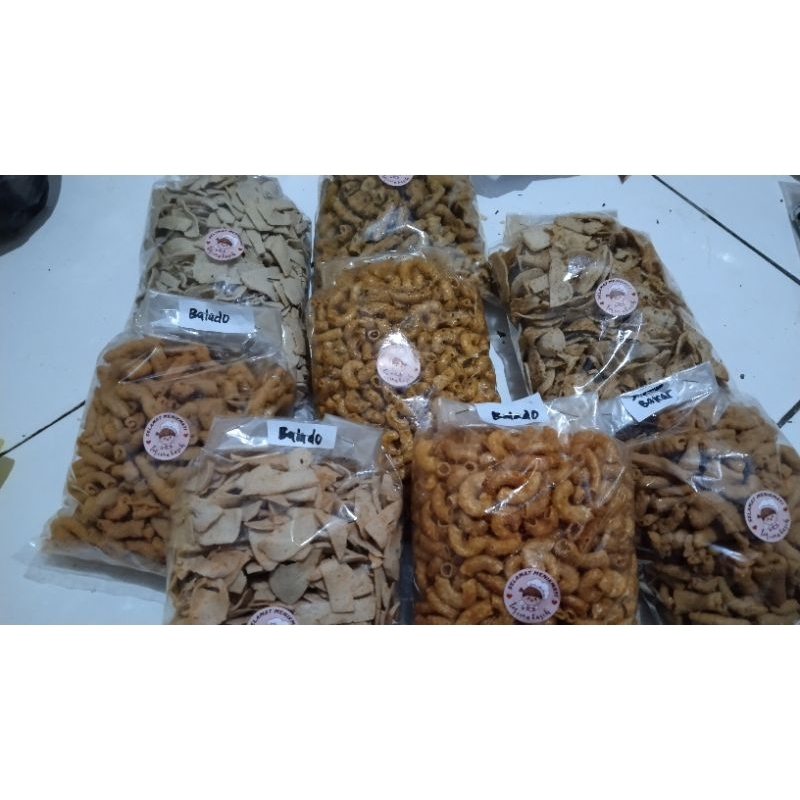 

Basreng dan makaroni ukuran 250gram