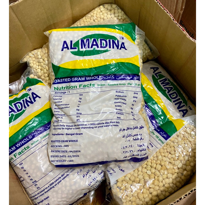 

Kacang Arab Al Madina 1 Kg - Original Roasted Chickpea Hummus