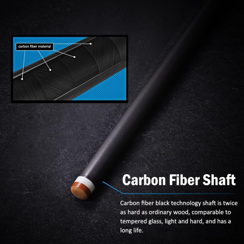 PROMO TERBARU Jflowers JF10-22F Stick Billiard Shaft Carbon Play Low Deflection 12.5mm