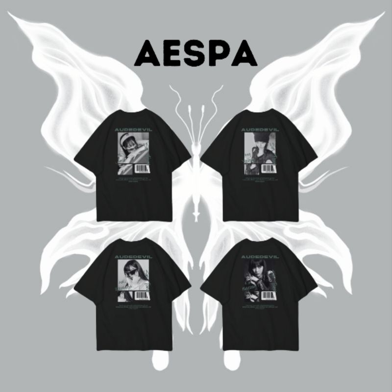 VEMTUS T-SHIRT KAOS AESPA AUDEDEVIL KARINA NINGNING GISELLE WINTER