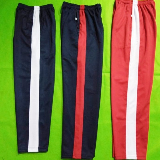 Celana training anak Celana olahraga anak ukuran standart anak SD  navy lis merah M