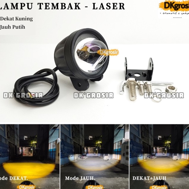 New Laser Cut Off  Lampu Tembak sorot LED  Lampu tembak tipe Laser  KUNINGPUTIH IBRIGHT
